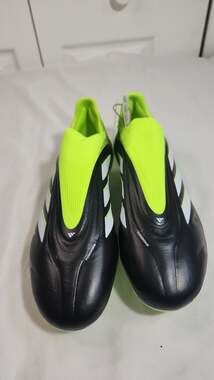 Adidas Copa Pure 2 Elite Laceless FG Soccer Cleats Black Solar Yellow